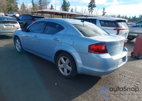 2013 Dodge Avenger Se из США, поврежденный, VIN 1C3CDZAB6DN662748